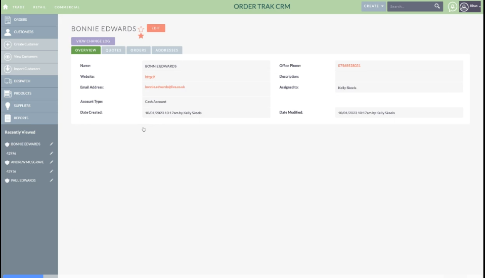order track crm 2