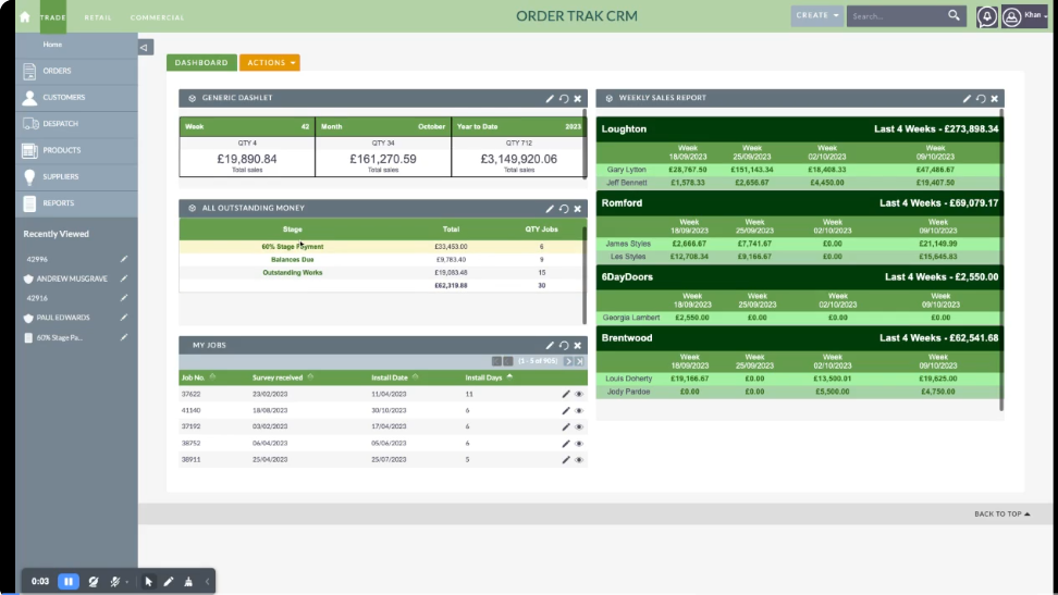 order track crm