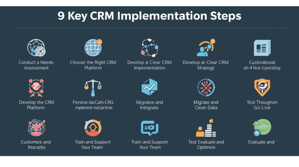CRM Implementation Best Practices: A Complete Guide for Businesses key crm implementation steps