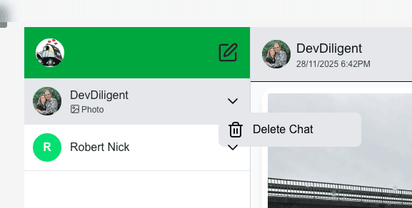delete message window